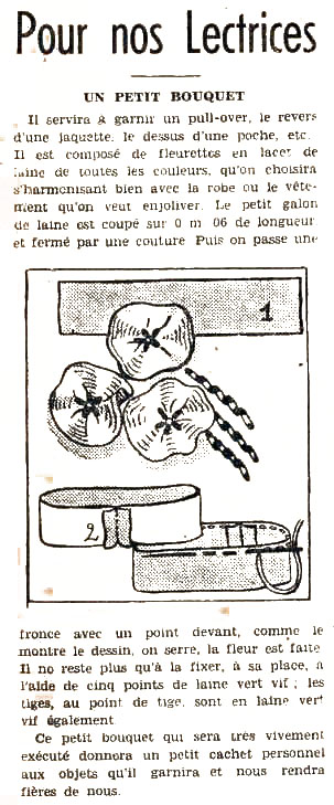 Un exemple de rubrique en 1941