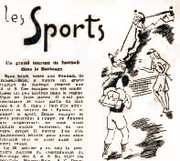 Titre de la rubrique sportive en 1941