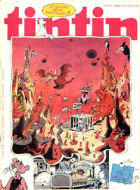 Couverture de Nouveau Tintin 169 en France et du numro 49/78 en Belgique
