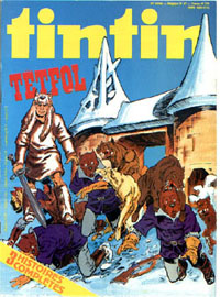 Couverture de Nouveau Tintin 219 en France et du numro 47/79 en Belgique
