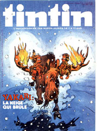 Couverture de Nouveau Tintin 224 en France et du numro 52/79 en Belgique
