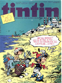 Couverture de Nouveau Tintin 232 en France et du numro 08/80 en Belgique
