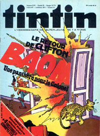 Couverture de Nouveau Tintin 255 en France et du numro 31/80 en Belgique
