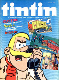 Couverture de Nouveau Tintin 263 en France et du numro 39/80 en Belgique
