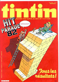 Couverture de Nouveau Tintin 364 en France et du numro 35/82 en Belgique
