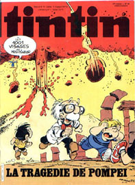 Couverture de Nouveau Tintin 374 en France et du numro 45/82 en Belgique
