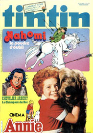 Couverture de Nouveau Tintin 381 en France et du numro 52/82 en Belgique
