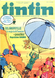 Couverture de Nouveau Tintin 390 en France et du numro 09/83 en Belgique
