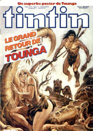 Couverture de Nouveau Tintin 408 en France et du numro 27/83 en Belgique
