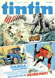 Couverture de Nouveau Tintin 410 en France et du numro 29/83 en Belgique
