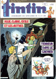 Couverture de Nouveau Tintin 433 en France et du numro 52/83 en Belgique
