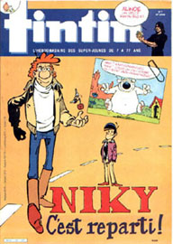 Couverture de Nouveau Tintin 440 en France et du numro 07/84 en Belgique
