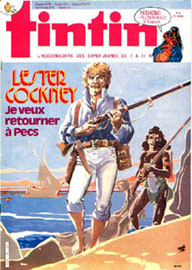 Couverture de Nouveau Tintin 442 en France et du numro 09/84 en Belgique
