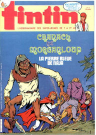 Couverture de Nouveau Tintin 448 en France et du numro 15/84 en Belgique
