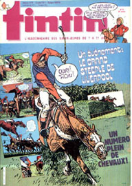 Couverture de Nouveau Tintin 451 en France et du numro 18/84 en Belgique

