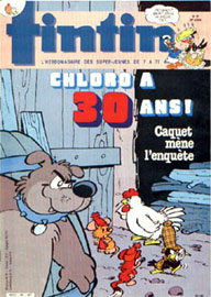 Couverture de Nouveau Tintin 463 en France et du numro 30/84 en Belgique

