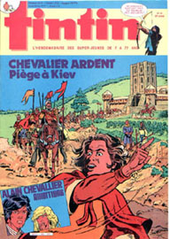 Couverture de Nouveau Tintin 466 en France et du numro 33/84 en Belgique
