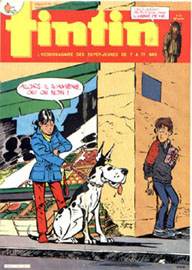 Couverture de Nouveau Tintin 476 en France et du numro 43/84 en Belgique
