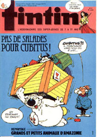 Couverture de Nouveau Tintin 501 en France et du numro 16/85 en Belgique
