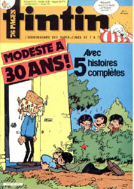 Couverture de Nouveau Tintin 502 en France et du numro 17/85 en Belgique
