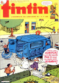 Couverture de Nouveau Tintin 508 en France et du numro 23/85 en Belgique
