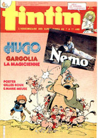Couverture de Nouveau Tintin 512 en France et du numro 27/85 en Belgique
