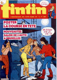 Couverture de Nouveau Tintin 541 en France et du numro 04/86 en Belgique
