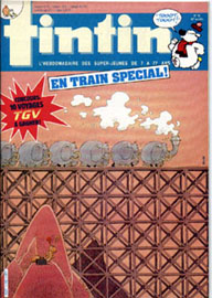 Couverture de Nouveau Tintin 555 en France et du numro 18/86 en Belgique
