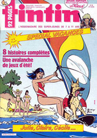 Couverture de Nouveau Tintin 563 en France et du numro 26/86 en Belgique
