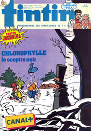 Couverture de Nouveau Tintin 565 en France et du numro 28/86 en Belgique
