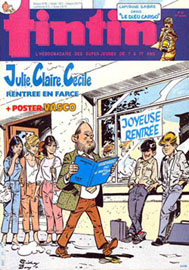 Couverture de Nouveau Tintin 573 en France et du numro 36/86 en Belgique
