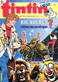Couverture de Nouveau Tintin 579 en France et du numro 42/86 en Belgique
