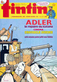 Couverture de Nouveau Tintin 596 en France et du numro 07/87 en Belgique
