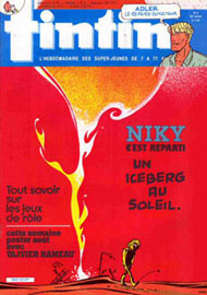 Couverture de Nouveau Tintin 597 en France et du numro 08/87 en Belgique
