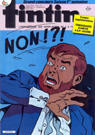Couverture de Nouveau Tintin 602 en France et du numro 13/87 en Belgique
