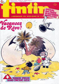 Couverture de Nouveau Tintin 603 en France et du numro 14/87 en Belgique
