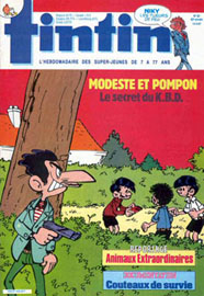 Couverture de Nouveau Tintin 609 en France et du numro 20/87 en Belgique
