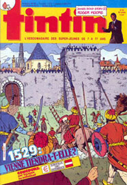 Couverture de Nouveau Tintin 625 en France et du numro 36/87 en Belgique
