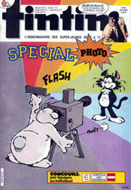 Couverture de Nouveau Tintin 627 en France et du numro 38/87 en Belgique
