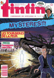 Couverture de Nouveau Tintin 630 en France et du numro 41/87 en Belgique

