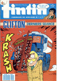 Couverture de Nouveau Tintin 643 en France et du numro 02/88 en Belgique
