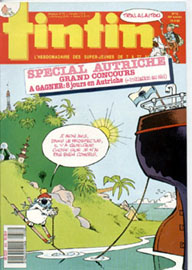 Couverture de Nouveau Tintin 653 en France et du numro 12/88 en Belgique
