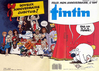 Couverture de Nouveau Tintin 656 en France et du numro 15/88 en Belgique
