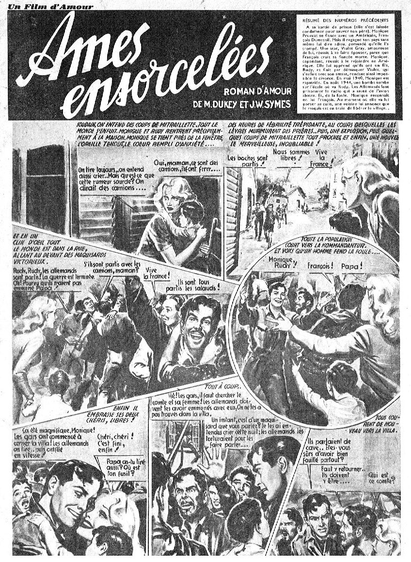 Premi�re BD � para�tre dans NOUS DEUX (1947). Dessin de W. Molino