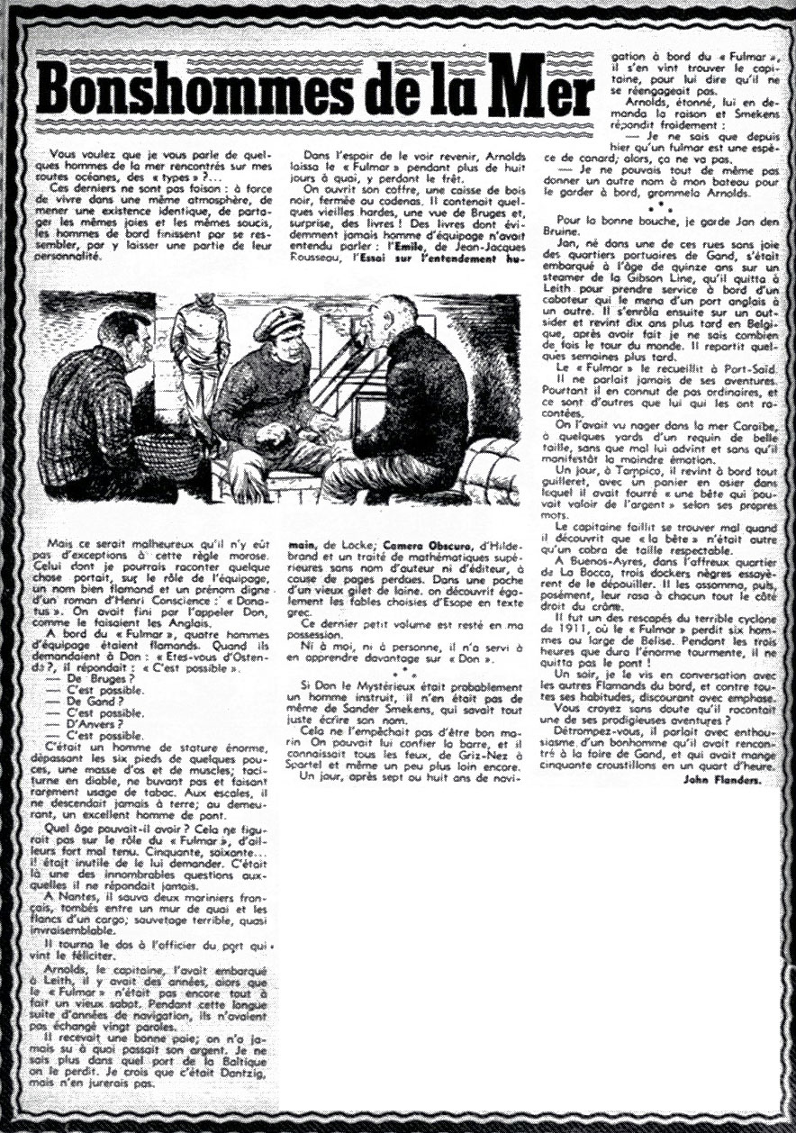 Bonshommes de la mer dans Mickey Magazine 171 le 15 janvier 1954