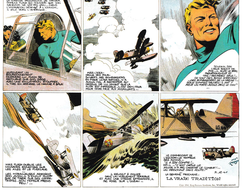 RAYMOND (Alex),  Flash Gordon  (planche du dimanche du 7 dcembre 1941)