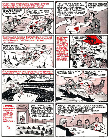 SIEGEL(Jerry), SHUSTER (Joe),  How Superman would end the war in Look Magazine (27 fvrier 1940)
