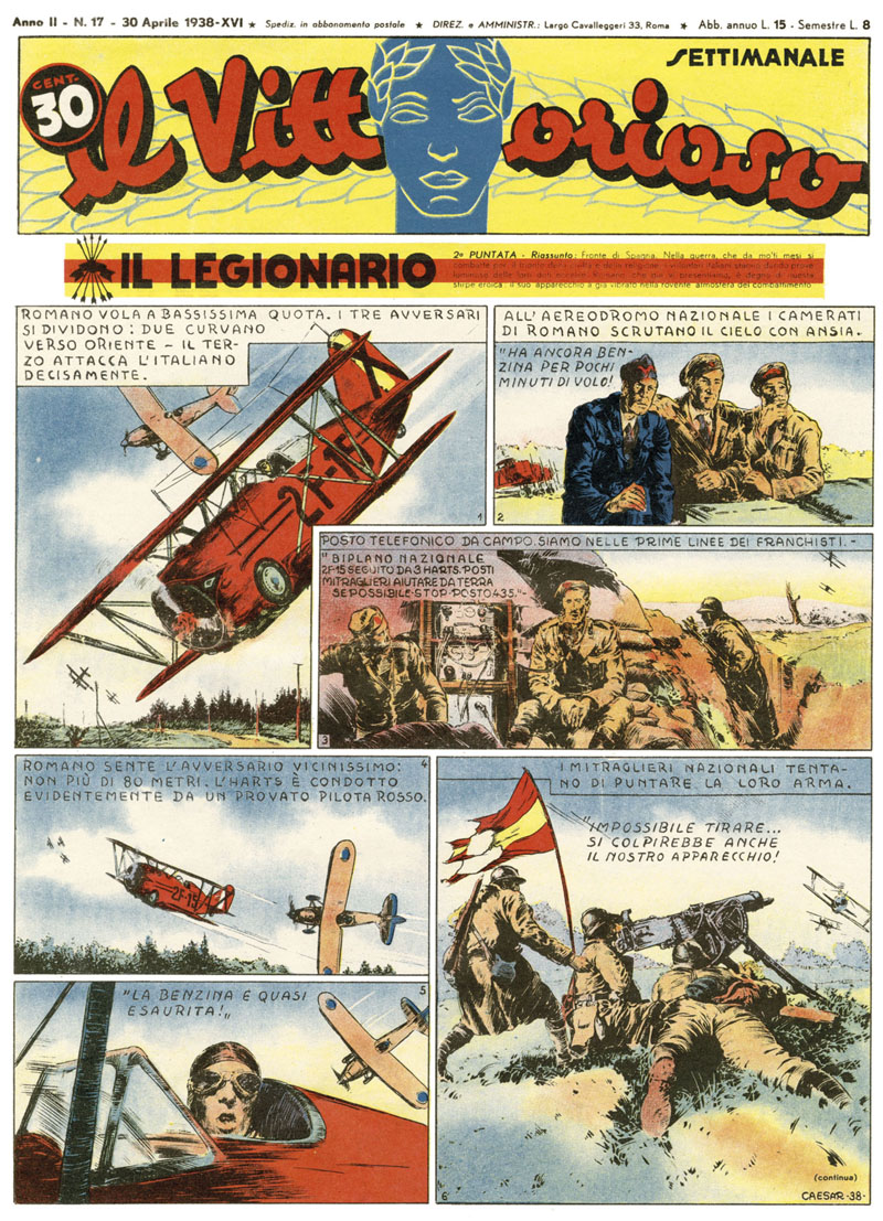 CAESAR (Kurt),  Romano il Legionario in Il Vittorioso n 17 (30 avril 1938)