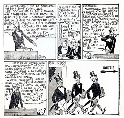 HERG,  Les aventures de Tintin en Extrme-Orient  [Le Lotus bleu] in Le Petit vingtime n 40 (3 octobre 1935)