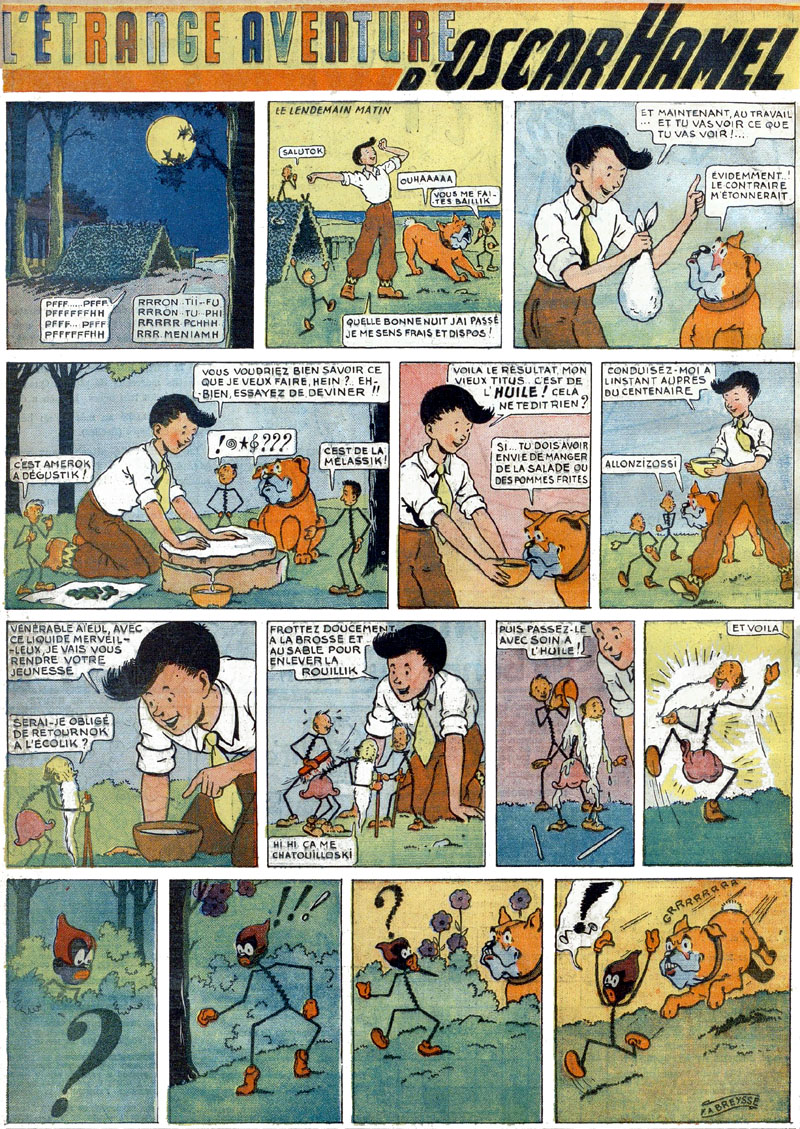 Premire planche de l'trange aventure